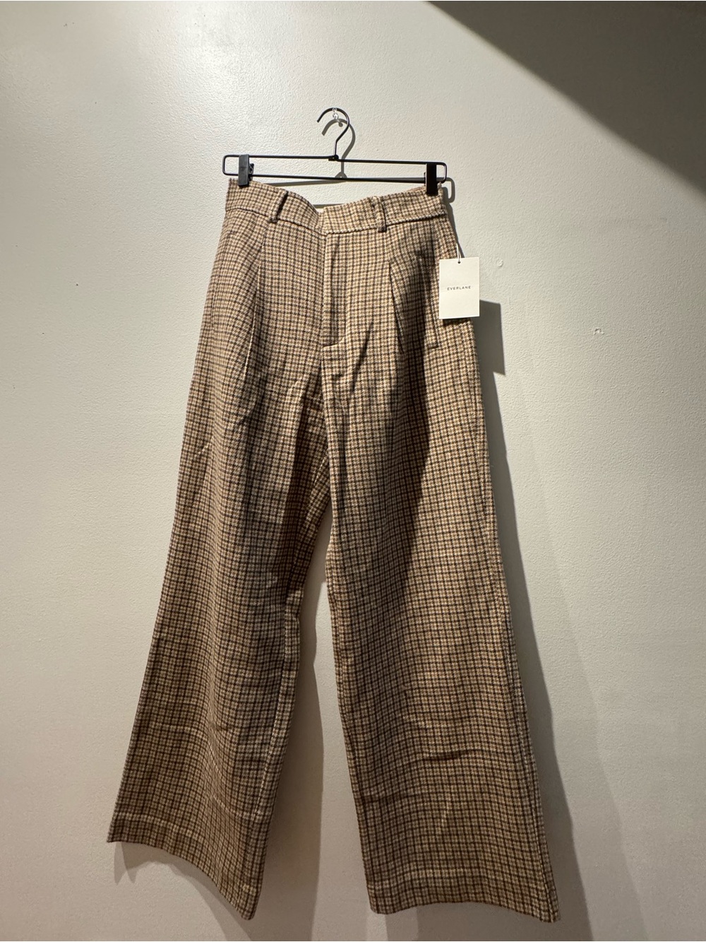 Everlane Classic Houndstooth High-Rise Smart Trousers